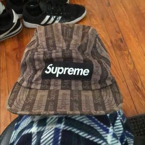 Black and Gray Supreme Camp Hat Fall 2009